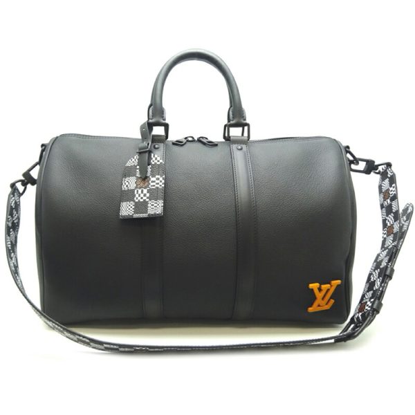 dh69787 1 Louis Vuitton Distressed Keepall Bandouliere 40 Bag Black