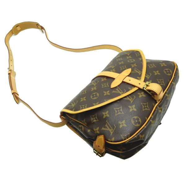 dh69789 4 Louis Vuitton Saumur 30 Monogram Shoulder Bag Brown