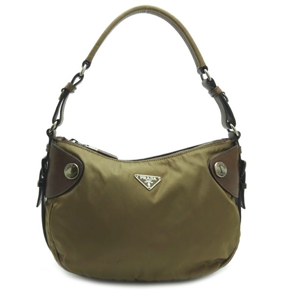 dh69800 1 Prada Nylon Shoulder Bag Khaki