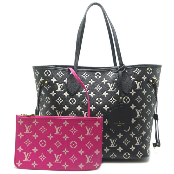 dh69953 1 Louis Vuitton Neverfull Mm Empreinte Tote Bag Black