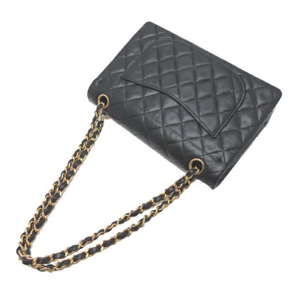 dh70121 4 Chanel Matelasse Chain Lambskin Shoulder Bag Black