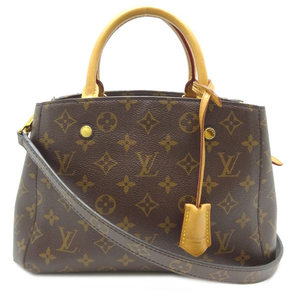 dh70125 1 Louis Vuitton Montaigne Bb Monogram Handbag Brown