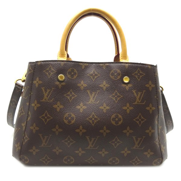 dh70125 2 Louis Vuitton Montaigne Bb Monogram Handbag Brown