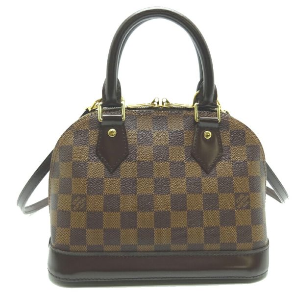 dh70164 2 Louis Vuitton Alma Bb Damier Ebene Handbag Brown