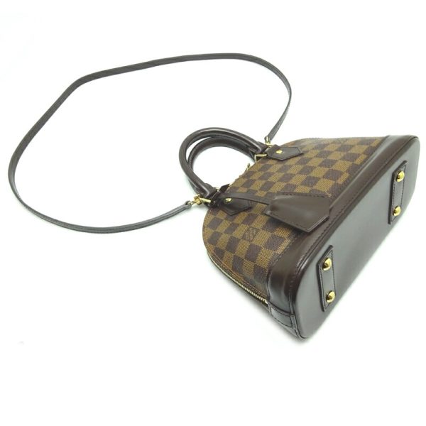 dh70164 3 Louis Vuitton Alma Bb Damier Ebene Handbag Brown