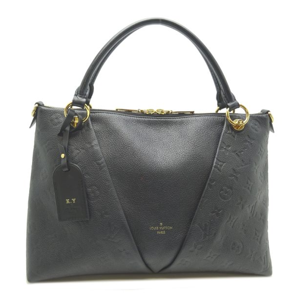 dh70183 1 Louis Vuitton V Tote MM Empreinte Shoulder Bag Black