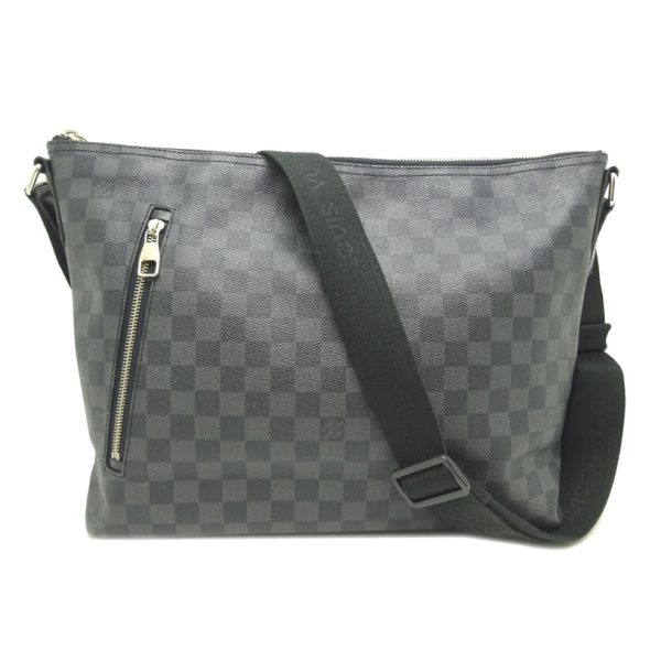 dh70184 2 Louis Vuitton Mick MM Damier Graphite Shoulder Bag Black