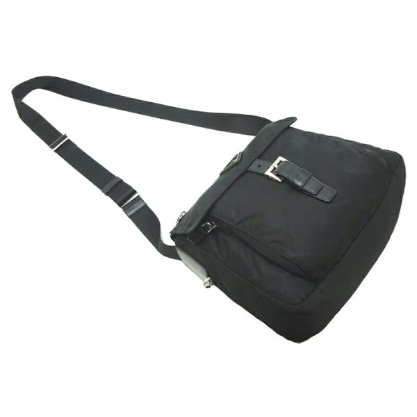 dh70188 3 Prada Nylon Shoulder Bag Black