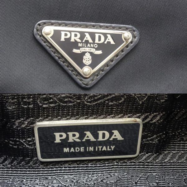 dh70189 7 Prada Nylon Shoulder Bag Black