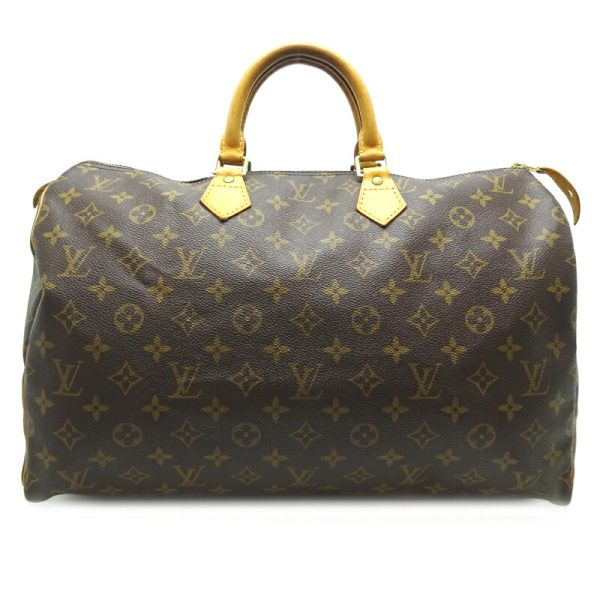 dh70232 2 Louis Vuitton Speedy 40 Monogram Bag Brown