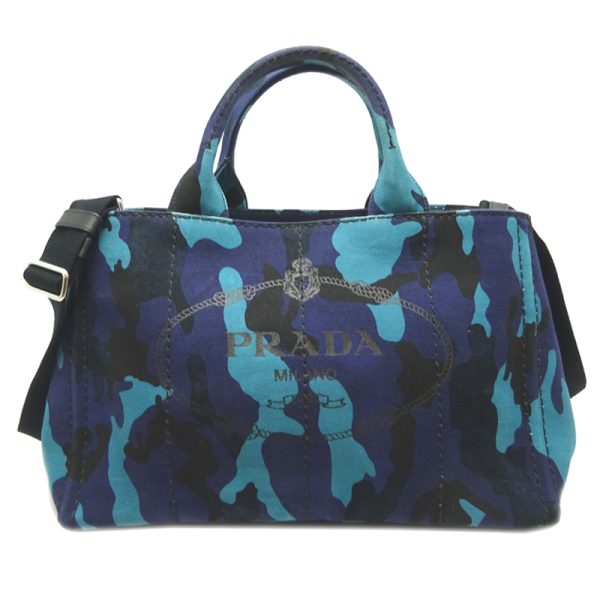 dh70237 1 Prada Tote Bag Camouflage Blue