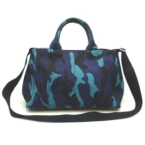 dh70237 2 Prada Tote Bag Camouflage Blue