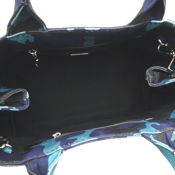 dh70237 6 Prada Tote Bag Camouflage Blue