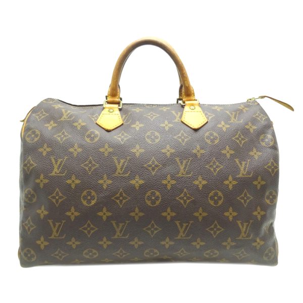 dh70265 2 Louis Vuitton Speedy 35 Monogram Handbag Brown