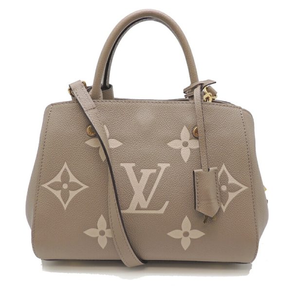 dh70298 1 Louis Vuitton Empreinte Montaigne BB Handbag Beige