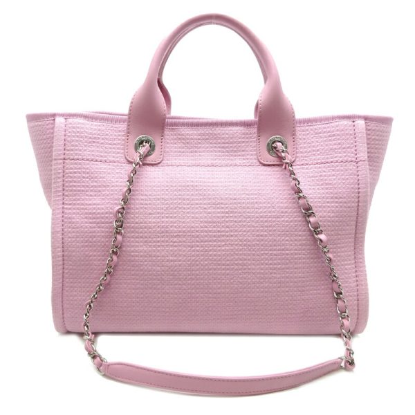 dh70370 3 Chanel Cocomark Small Shopping Mixed Fiber Tote Bag Pink