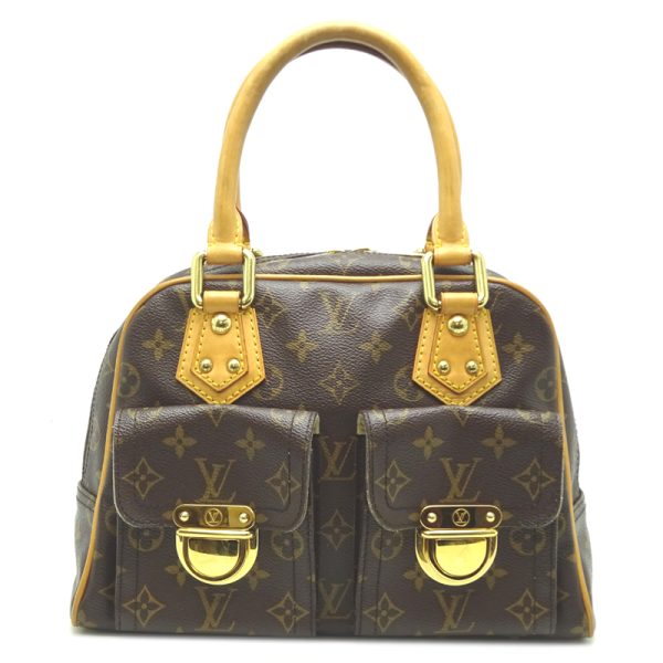 dh70404 1 Louis Vuitton Manhattan PM Monogram Handbag Brown