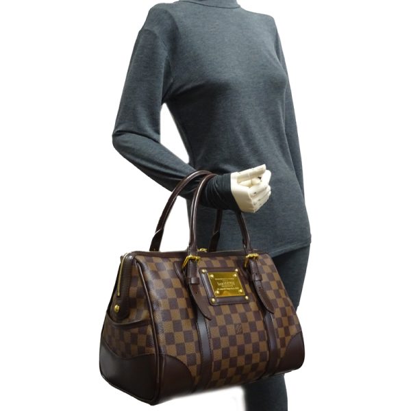 dh70420 9 Louis Vuitton Berkley Damier Handbag Brown