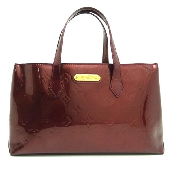 dh70487 1 Louis Vuitton Wilshire PM Vernis Handbag Red