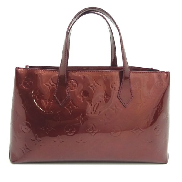 dh70487 2 Louis Vuitton Wilshire PM Vernis Handbag Red