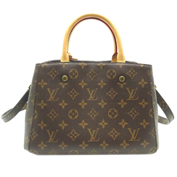 dh70490 2 Louis Vuitton Montaigne BB Monogram Handbag Brown