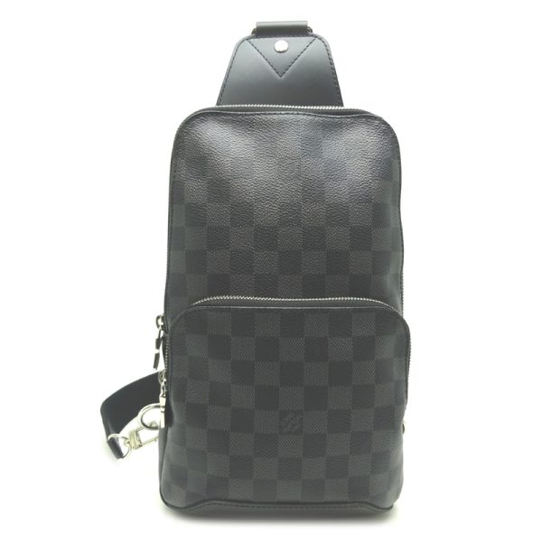 dh70493 1 Louis Vuitton Avenue Sling Bag Damier Graphite Body Bag Black