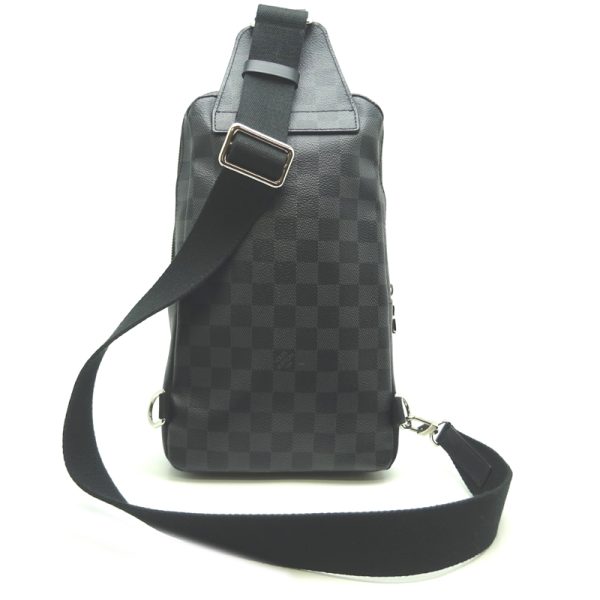 dh70493 2 Louis Vuitton Avenue Sling Bag Damier Graphite Body Bag Black