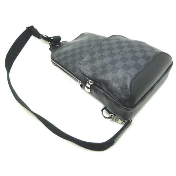 dh70493 3 Louis Vuitton Avenue Sling Bag Damier Graphite Body Bag Black