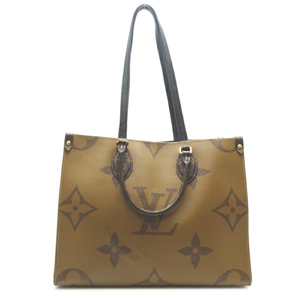 dh70546 2 Louis Vuitton On the Go MM Giant Handbag Brown