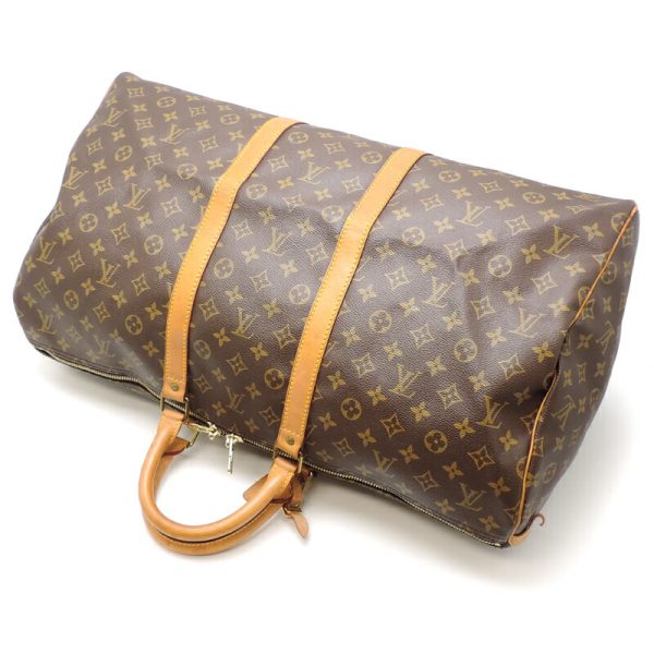 dh70630 4 Louis Vuitton Keepall 55 Monogram Bag Brown