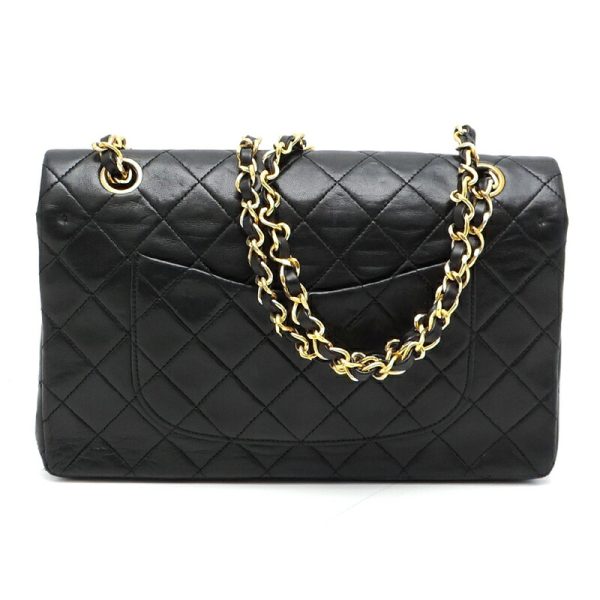 dh70641 2 Chanel Matelasse 25 Chain Lambskin Shoulder Bag Black