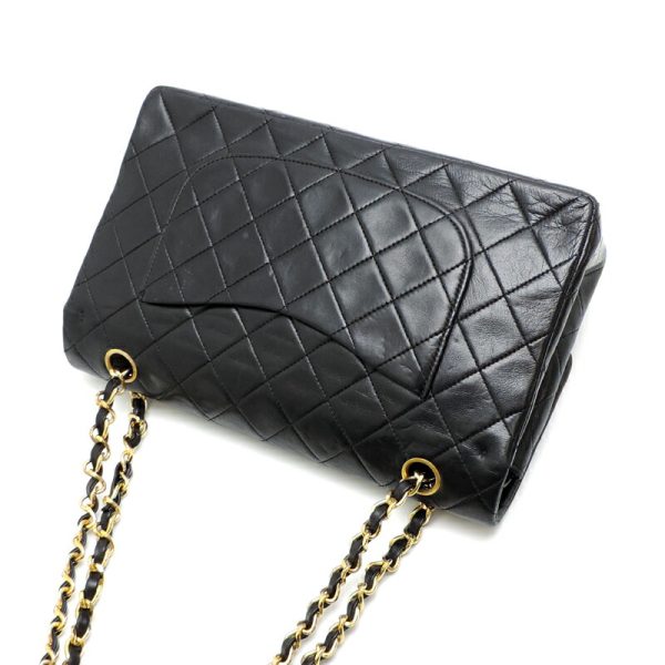 dh70641 4 Chanel Matelasse 25 Chain Lambskin Shoulder Bag Black