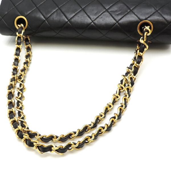 dh70641 5 Chanel Matelasse 25 Chain Lambskin Shoulder Bag Black