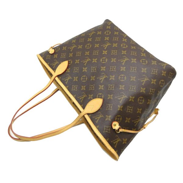 dh70750 4 Louis Vuitton Neverfull MM Monogram Tote Bag Brown