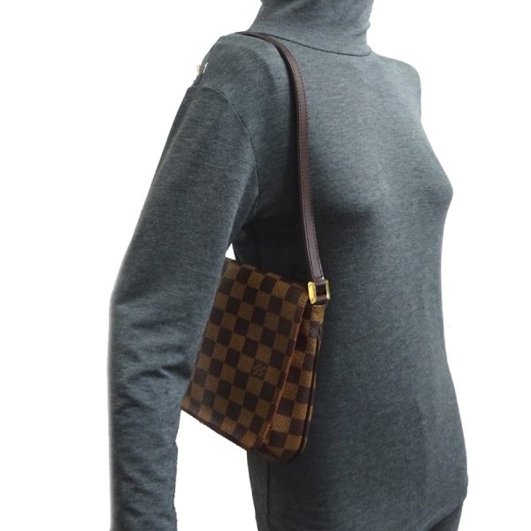 dh70753 9 Louis Vuitton Musette Tango Damier Shoulder Bag Brown