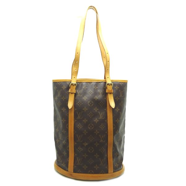 dh70758 2 Louis Vuitton Bucket GM Monogram Shoulder Bag Brown