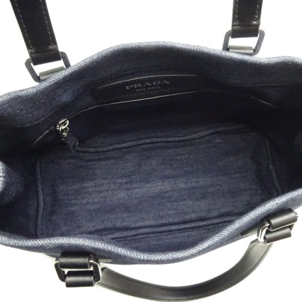 dh70844 6 Prada Denim Shoulder Bag Tote Blue