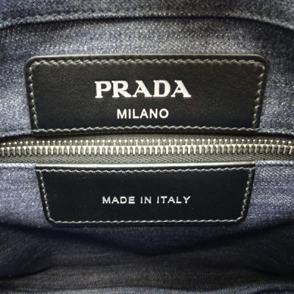 dh70844 8 Prada Denim Shoulder Bag Tote Blue