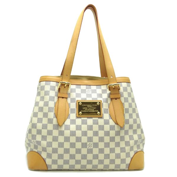 dh71282 1 Louis Vuitton Hampstead MM Damier Azur Shoulder Bag White