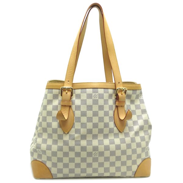 dh71282 2 Louis Vuitton Hampstead MM Damier Azur Shoulder Bag White