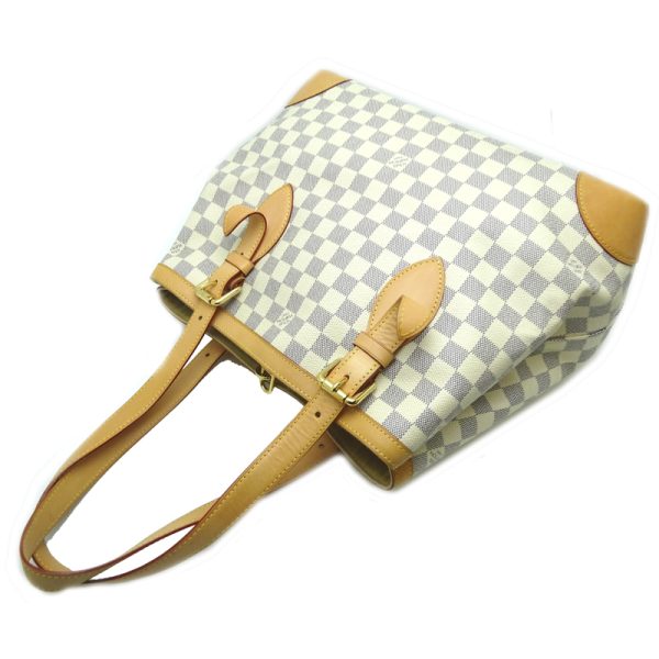 dh71282 4 Louis Vuitton Hampstead MM Damier Azur Shoulder Bag White