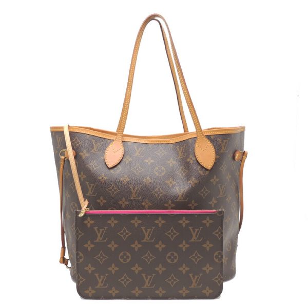 dh71309 1 Louis Vuitton Neverfull MM Monogram Tote Bag BrownPivoine