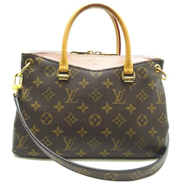 dh71343 1 Louis Vuitton Pallas BB Monogram Handbag Rose Valerine