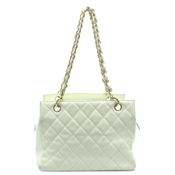 dh71348 2 Chanel Matelasse 25 Chain Caviar Skin Shoulder Bag White