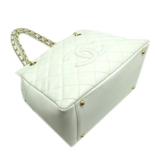 dh71348 3 Chanel Matelasse 25 Chain Caviar Skin Shoulder Bag White