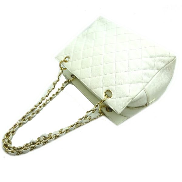 dh71348 4 Chanel Matelasse 25 Chain Caviar Skin Shoulder Bag White