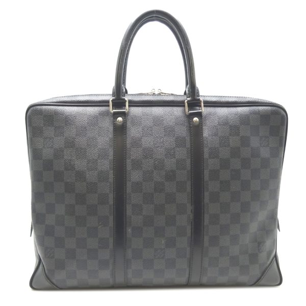 dh71354 2 Louis Vuitton Porte Document Voyage Damier Graphite Bag Black