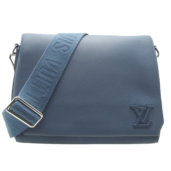 dh71547 11 Louis Vuitton Messenger Aerogram Shoulder Bag Blue