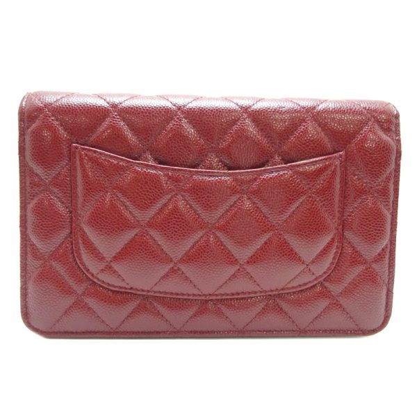 dh71608 2 Chanel Matelasse Chain Wallet Caviar Skin Long Wallet Bordeaux