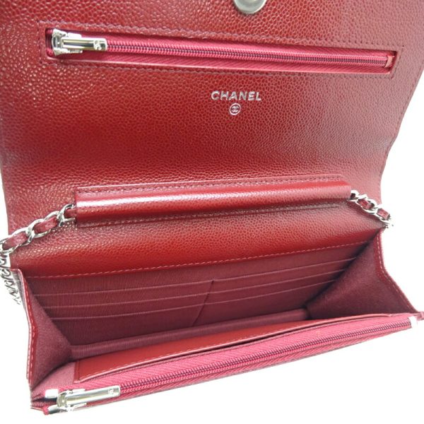 dh71608 6 Chanel Matelasse Chain Wallet Caviar Skin Long Wallet Bordeaux